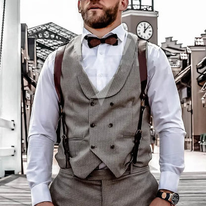 Mens PU Leather Suspender Harness for Fashion Outfits and Party Costumes