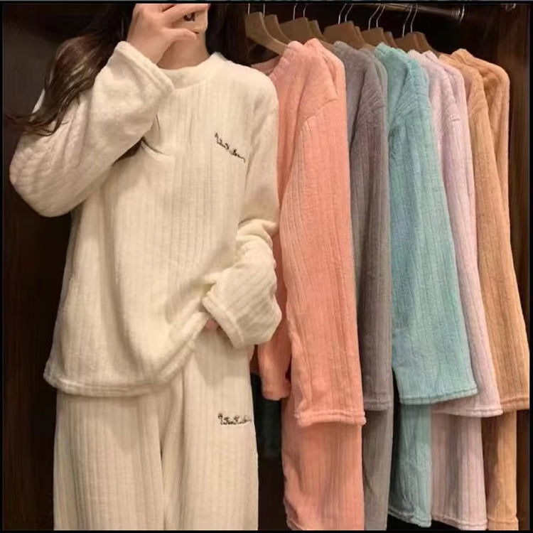 Popular Seller Homewear Suit Women's Fall and Winter Warm Clothes, Winter Women's New Pajamas, Coral Velvet Leisure Pajamas, Padded