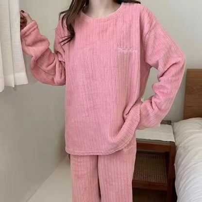 Popular Seller Homewear Suit Women's Fall and Winter Warm Clothes, Winter Women's New Pajamas, Coral Velvet Leisure Pajamas, Padded